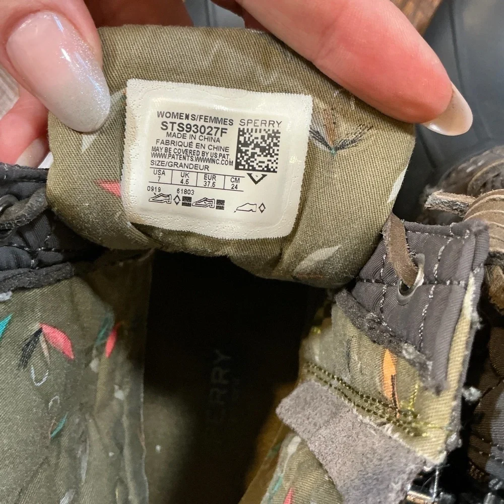 Sperry Women’s Quilted Duck Boots STS93027F Gray Size 7 – Waterproof